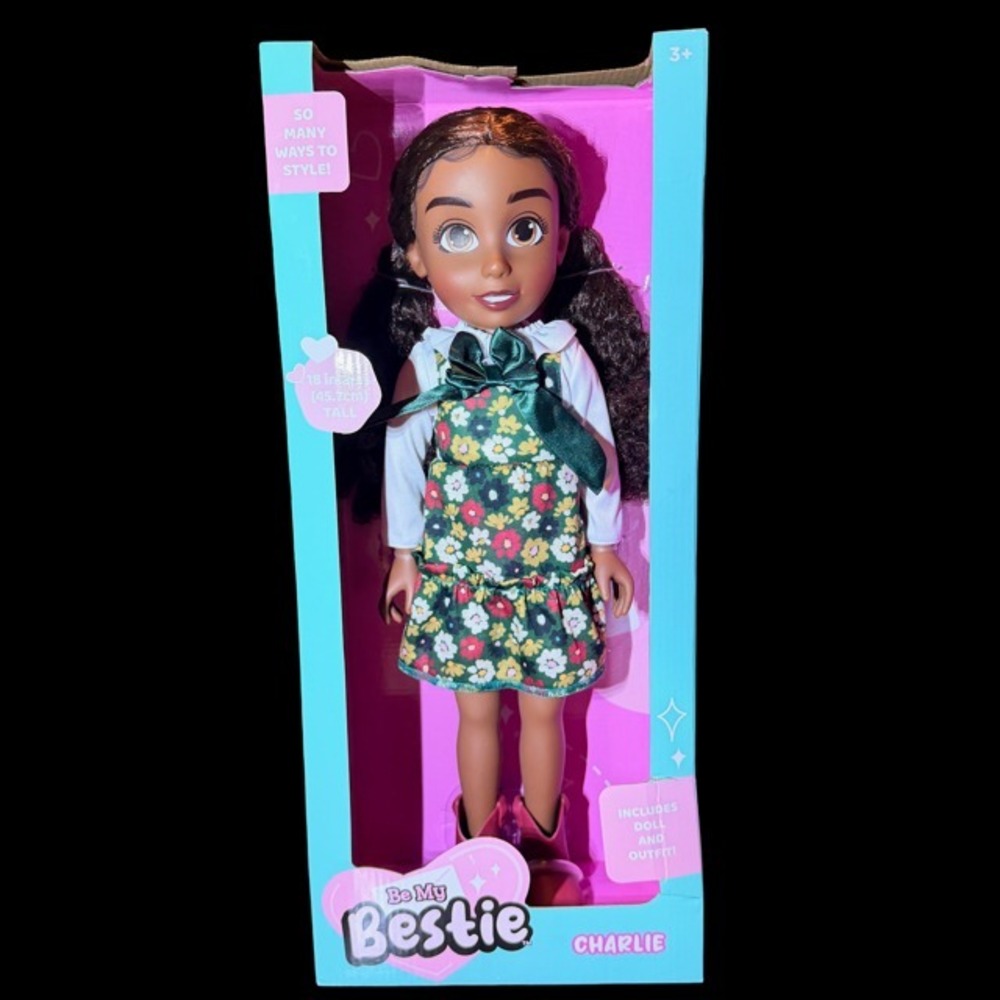 Be My Bestie 18" Charlie Doll - Flower Outfit - Jakks Pacific -Brand NEW in Box